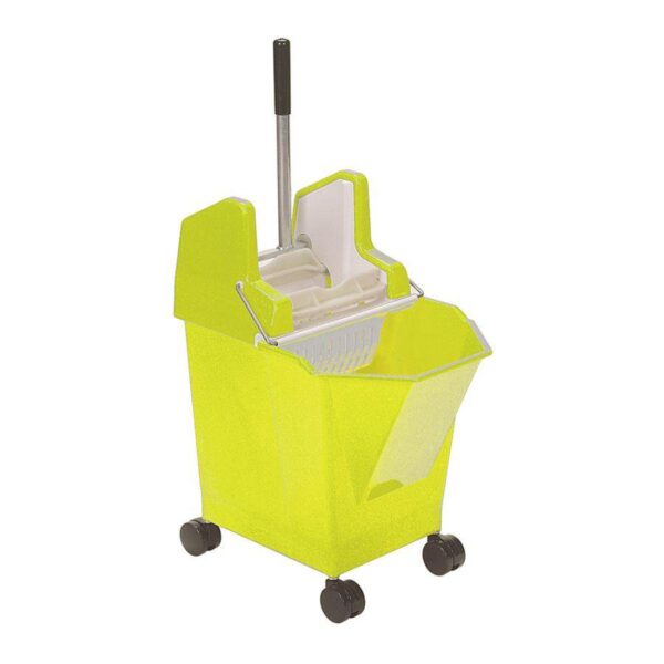 ValueX Mop Bucket With Wringer 9 Litre With Castors Yellow - 0907060