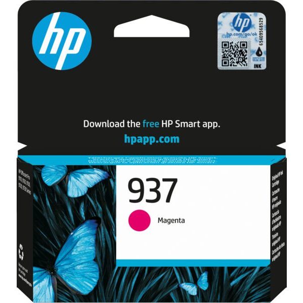 HP 937 Magenta Standard Ink Cartridge  800 Pages - 4S6W3NE
