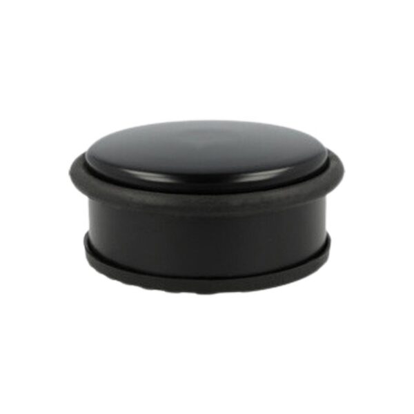 Alba 1Kg Weighted Door Wedge Steel/Elastomer 105 x 52 x 105mm Black - DOORSTOP BK