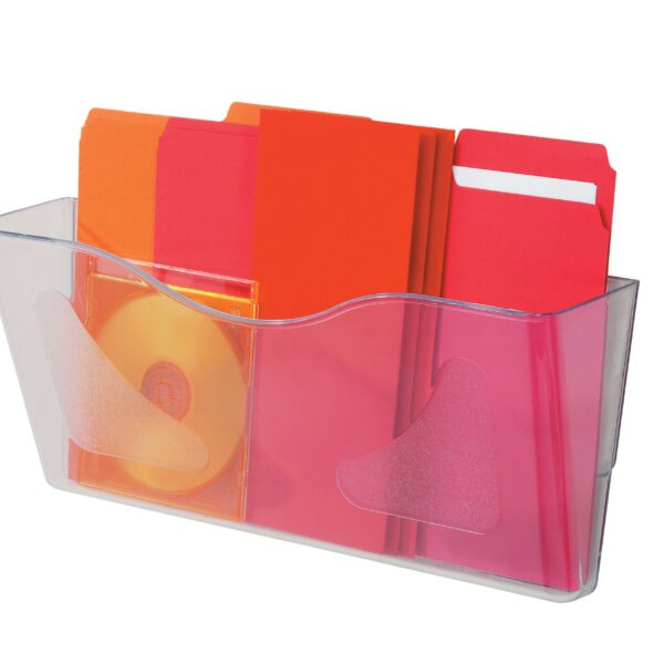Deflecto A4 Landscape Wall Mounted Literature Display Holder Smoke - CP074YTSMK