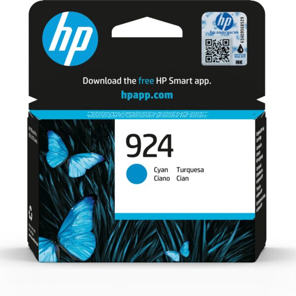 HP No 924 Cyan Standard Ink Cartridge 400 Pages - 4K0U3NE