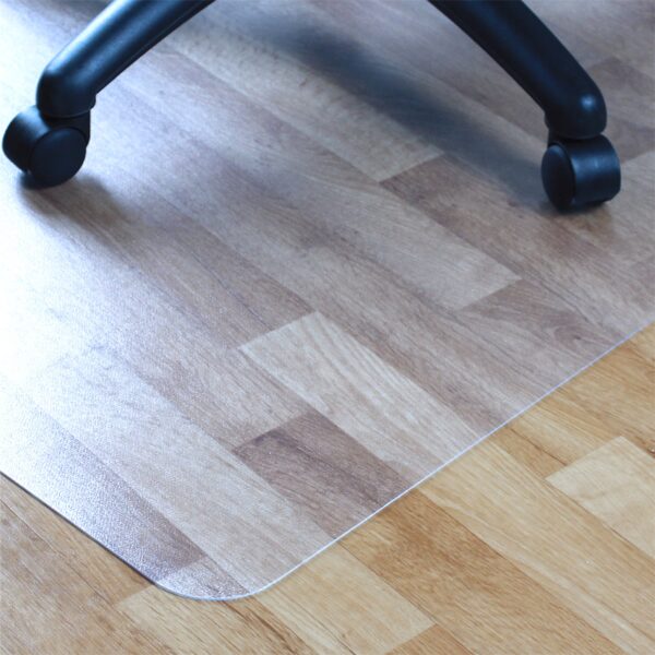Floortex Ecotex Marvec Bio PVC Rectangular Office Chair Mat Floor Protector For Hard Floors 90x120cm Clear - URCMFLFS0002
