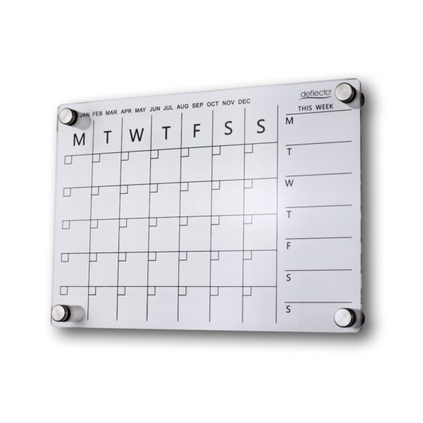 Deflecto A3 Acrylic Weekly/Monthly Planner Wall Mounted 420 x 297mm - WPMA3WM