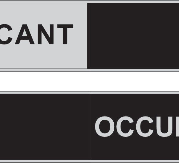 SECO Sliding Sign VACANT/OCCUPIED Door Sign Self Adhesive 255 x 52mm - OF165