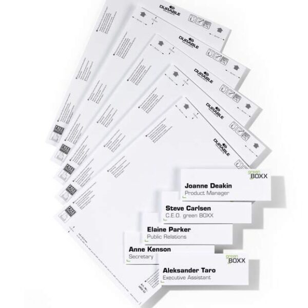 Durable Insert Sheets for Info Sign 149x52.5mm (Pack 50) - 485002