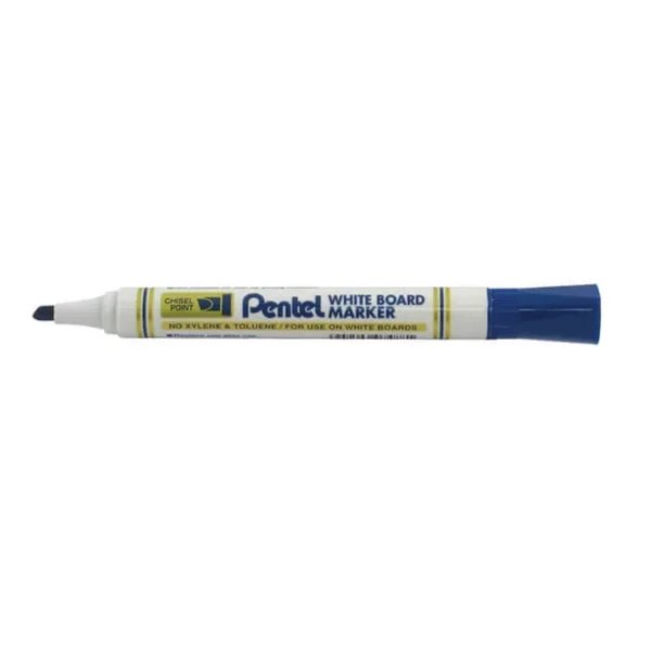 Pentel Everyday Drywipe Marker Chisel Tip Line Width 4.5mm - 1.8mm Blue (Pack 12) - MW86-CE
