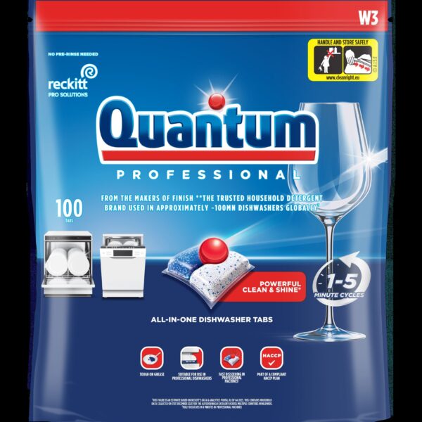 Quantum Professional All In One Dishwasher Tablets (Pack 100) - 3306457