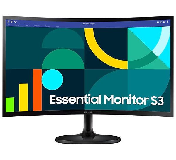 Samsung S3 Essential 24 Inch 1920 x 1080 Pixels Full HD VA Panel HDMI VGA Curved Monitor