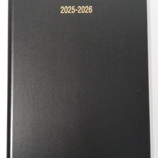 ValueX Academic Mid Year A5 Day To Page Diary 2025/2026 Black - A51E Black