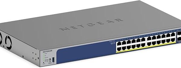 Netgear GS728TXPv3 24 Port Smart GbE PoE+ Access Switch with 4 x 10G SFP+ Ports