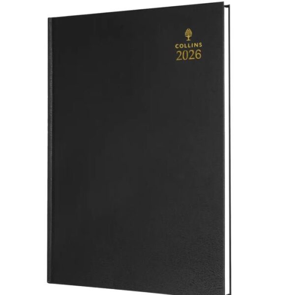 Collins 44 Desk Diary A4 Day to Page 2026 Black 44.99-26 - 822172
