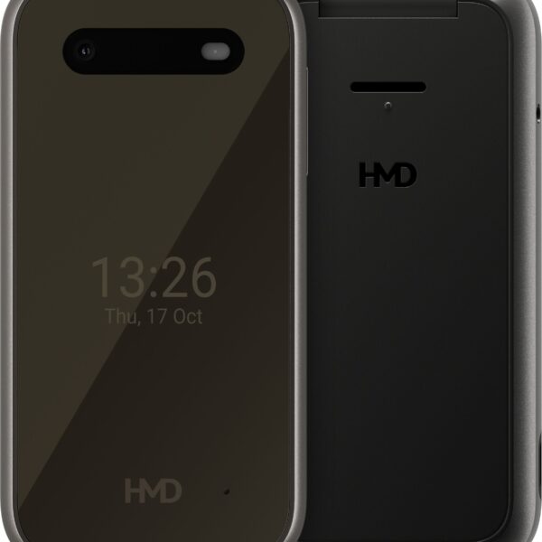 HMD 2660 Flip 2.8 Inch Dual SIM 64MB RAM 128 MB Storage Cosy Black Mobile Phone