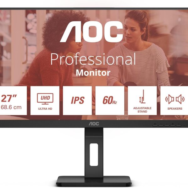 AOC E3 27 Inch 3840 x 2160 Pixels 4K Ultra HD IPS Panel HDMI DisplayPort USB Monitor