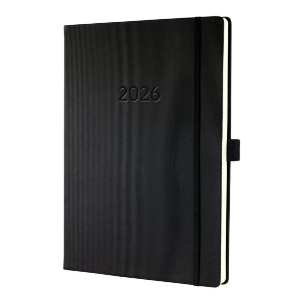 Sigel Conceptum Diary 2026 A4+ Week To View Vertical Black - C2618