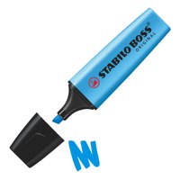 STABILO BOSS ORIGINAL Highlighter Chisel Tip 2-5mm Line Blue (Pack 10) - 70/31