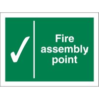 SECO Safe Procedure Safety Sign Fire Assembly Point Self Adhesive Vinyl 200 x 150mm - SP052SAV-150X200