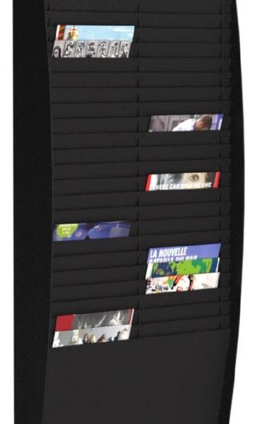 Fast Paper Document Control Panel/Literature Holder 2 x 25 Compartment A4 Black - FV22501