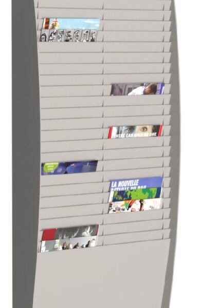 Fast Paper Document Control Panel/Literature Holder 2 x 25 Compartment A4 Grey - FV22502