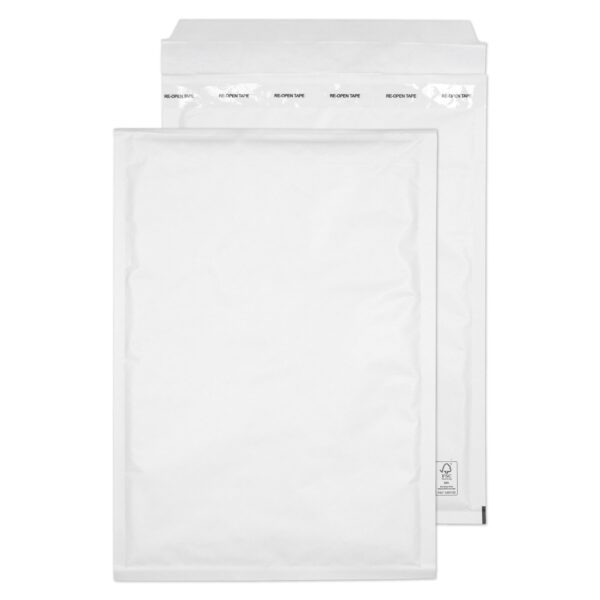 Blake Packaging Envelopes White Pocket Peel and Seal Bubble Padded 90gsm 340x230mm (Pack 100) - G/4