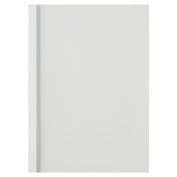 GBC Thermal Binding Cover A4 3mm Clear PVC Front White Silk Gloss Back (Pack 100) - IB370021