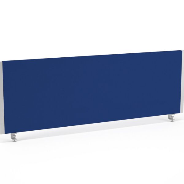 Impulse Straight Screen W1200 x D25 x H400mm Blue With Silver Frame - I000267
