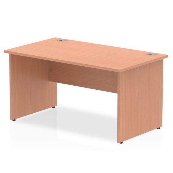 Impulse 1400 x 800mm Straight Desk Beech Top Panel End Leg I000372