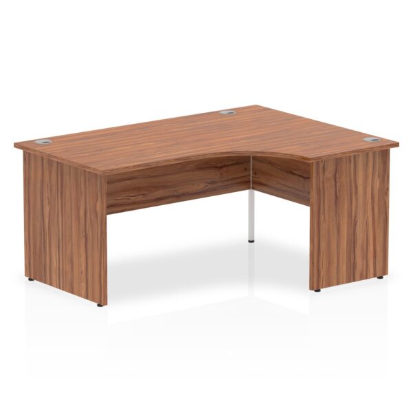 Dynamic Impulse 1600mm Right Crescent Desk Walnut Top Panel End Leg I000432