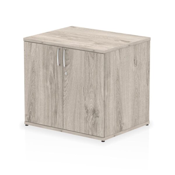 Dynamic Impulse 600mm Deep Desk High Cupboard Grey Oak I003239