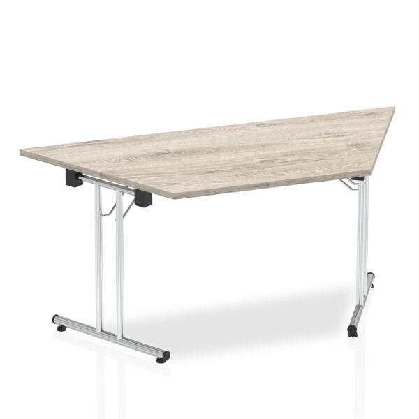 Dynamic Impulse 1600mm Folding Trapezium Table Grey Oak Top I003273