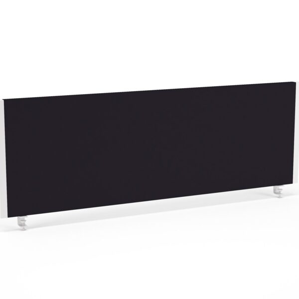 Impulse Straight Screen W1200 x D25 x H400mm Black With White Frame - I004620