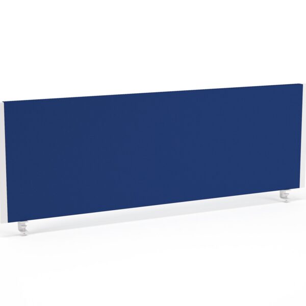 Impulse Straight Screen W1200 x D25 x H400mm Blue With White Frame - I004621