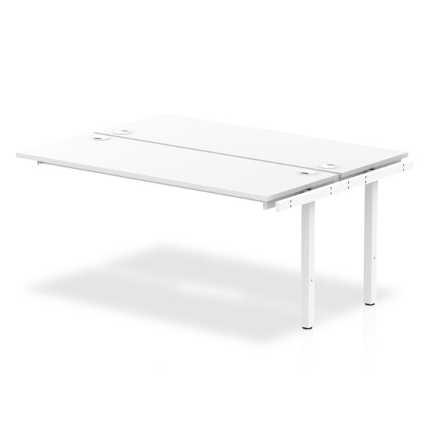 Impulse Back-to-Back Bench Desk Extension Kit W1600 x D1600 x H730mm White Finish White Frame - IB00243