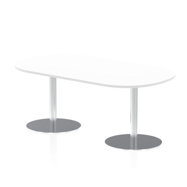 Dynamic Italia 1800mm Poseur Boardroom Table White Top 725mm High Leg ITL0180