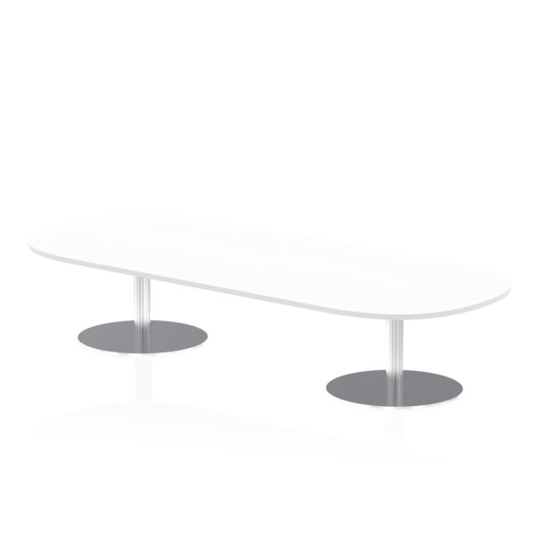 Dynamic Italia 2400mm Poseur Boardroom Table White Top 475mm High Leg ITL0192