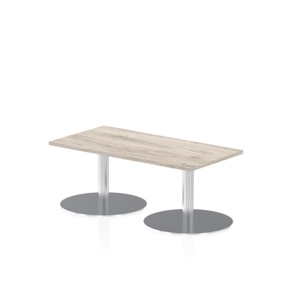 Dynamic Italia 1200 x 600mm Poseur Rectangular Table Grey Oak Top 475mm High Leg ITL0231