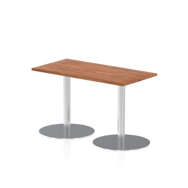 Dynamic Italia 1200 x 600mm Poseur Rectangular Table Walnut Top 725mm High Leg ITL0233