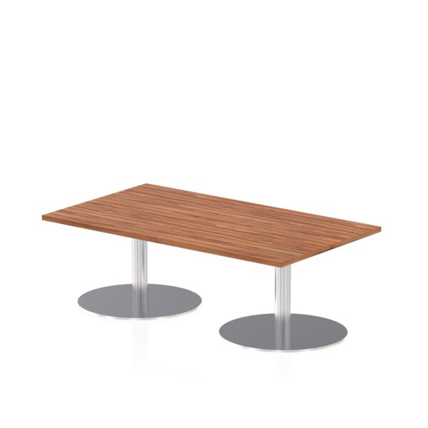 Dynamic Italia 1400 x 800mm Poseur Rectangular Table Walnut Top 475mm High Leg ITL0263