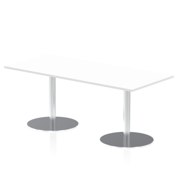 Dynamic Italia 1800 x 800mm Poseur Rectangular Table White Top 725mm High Leg ITL0306