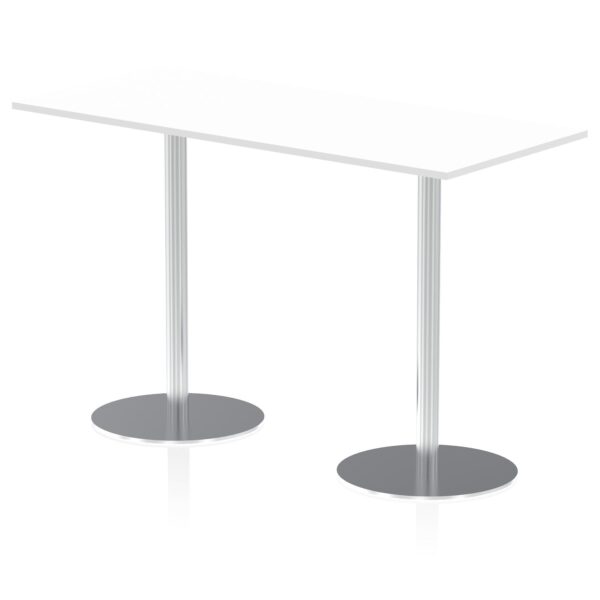 Dynamic Italia 1800 x 800mm Poseur Rectangular Table White Top 1145mm High Leg ITL0312
