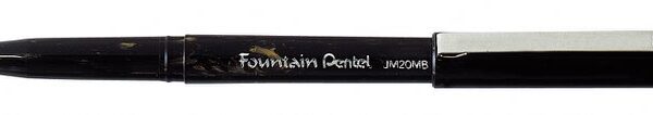 Pentel Disposable Fountain Pen Black (Pack 12) - JM20MB-A