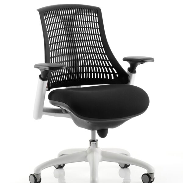 Flex Chair White Frame Black Back KC0055