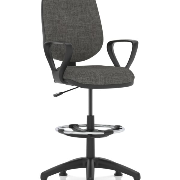 Eclipse Plus I Charcoal Chair With Loop Arms With Hi Rise Kit KC0244