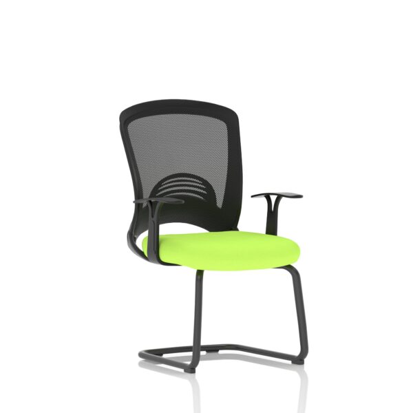 Astro Mesh Back Visitor Cantilever Leg Bespoke Fabric Seat Myrrh Green - KCUP2011