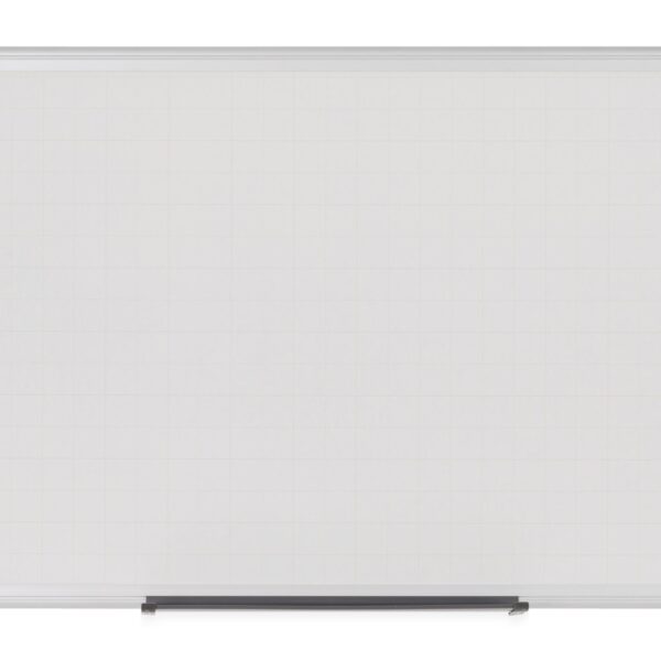Bi-Office Maya Gridded Double Sided Non Magnetic Whiteboard Melamine Aluminium Frame 600x450mm - MA0221170