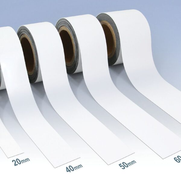 Beaverswood Magnetic Easy Wipe Warehouse Racking Strip H50mmxW10m White (Roll) - MSR5W