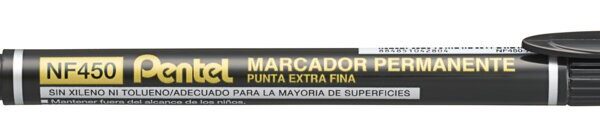 Pentel NF450 Permanent Marker Bullet Tip 0.6mm Line Black (Pack 12) NF450-A