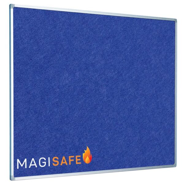 Magiboards Fire Retardant Blue Felt Noticeboard Aluminium Frame 1200x900mm - NX1A04FRBLU