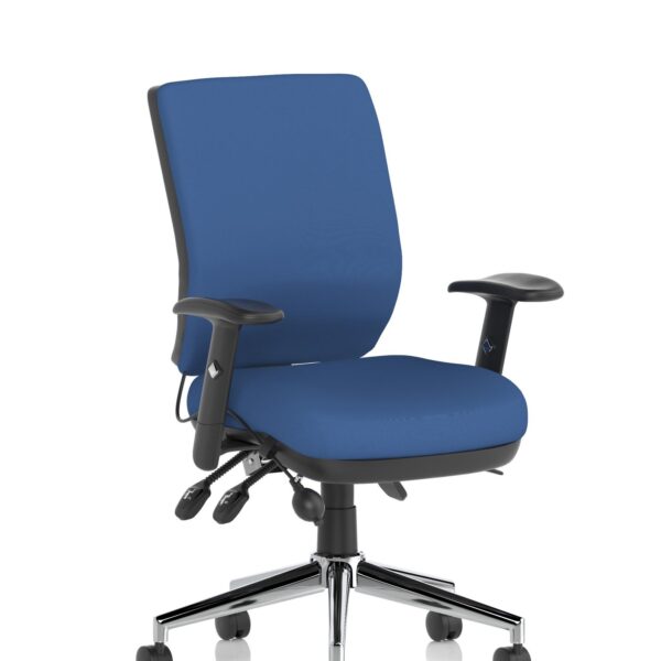 Chiro Medium Back Chair with Arms Blue OP000011