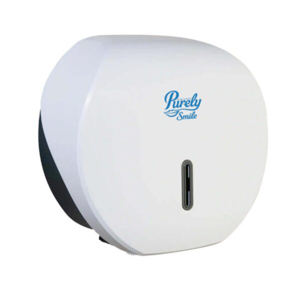 Purely Smile Mini Jumbo Toilet Roll Dispenser White PS1722