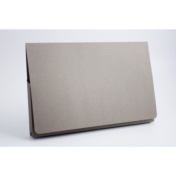 Guildhall Document Wallet Manilla Foolscap Full Flap 315gsm Grey (Pack 50) - PW2-GRYZ